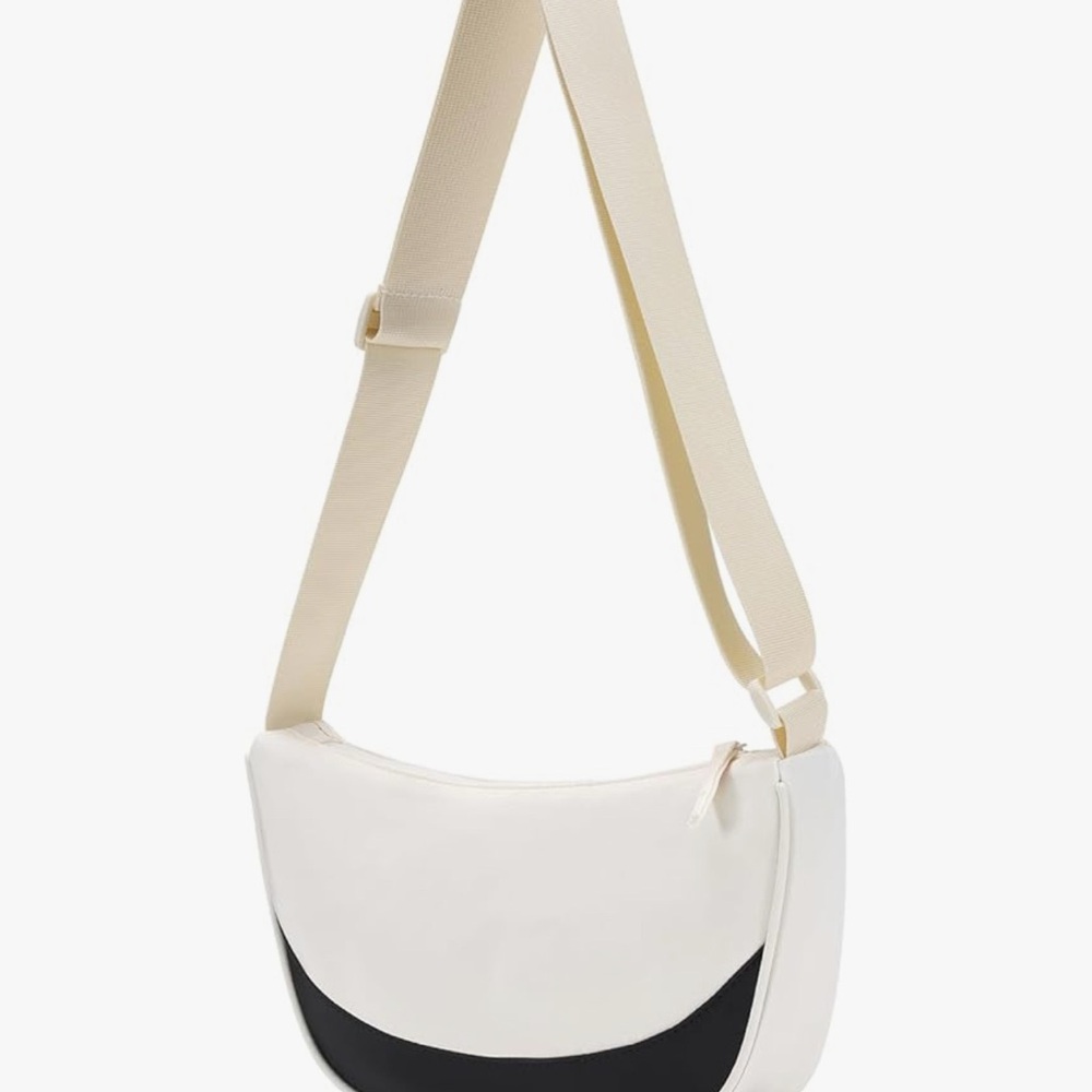 Stylish Black and White Crossbody Bag